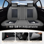 Coverado Car Seat Covers Full Set, Seat Covers for Cars, Car Seat Cover, Car Seat Protector, Leather Car Seat Cushion, Waterp