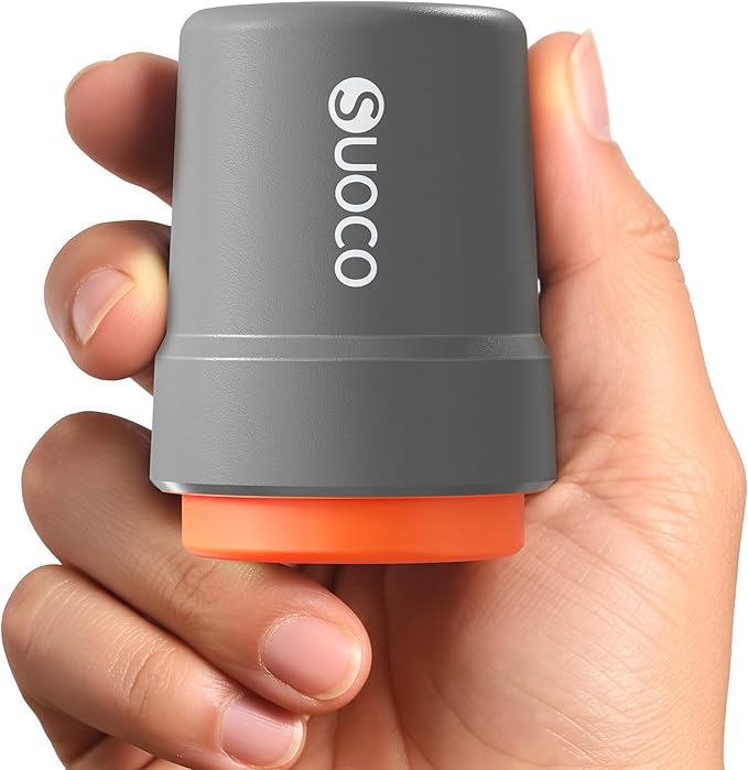 SUOCO Travel Vacuum Pump for Vacuum Storage Bags, Mini USB Rechargeable Portable Cordless Electric Pump for Compression Seal 