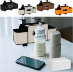 Car Back Seat Organizer with Tissue, Car Seat Back Tissue Box and Storage Hook, Multifunctional Car Organizer for Hold Phone,Drinks,Handbag,Compatible with Most Vehicles (Beige)