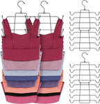 ZEDODIER 4 Pack Tank Top Hanger Space Saving, Bra Hangers for Closet Organizer, Hanging Bra Organizer Tank Tops Holder with 3