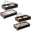 Under Bed Storage with Wheels Vintage Brown-2pack and Walnut 2pack