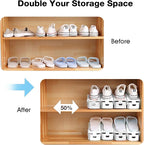 Neprock Shoes Organizer for Closet, Shoe Rack Organizador De Zapatos for Closet Organization, Shoe Slots Organizer Shoe Stora