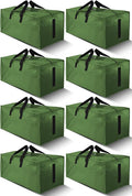 HOMESURE 8 Pack Large Strong Moving Bags with Zippers & Carrying Handles - Water-Resistant - Heavy Duty Storage Tote for Spac