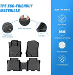 Nilight TPE Floor Mats for Ford Bronco 4 Door 2021 2022 2023 2024 2025 2026,All Weather Custom Fit Heavy Duty Floor Liners