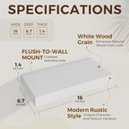 Dreamland 16 Inch Long Floating Shelves in White,6.7 Inch Deep Floating Shelf for Wall,Large Display & Storage Shelf, Wall Sh