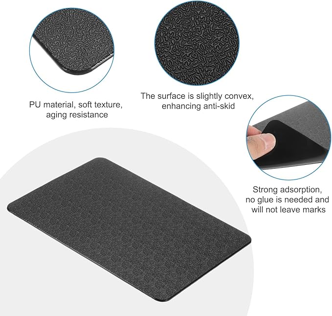 HARFINGTON 4pcs Car Dashboard Anti-Slip Mat 7" x 5" Universal Sticky Dash Pad Washable Reusable Car Non-Slip Mats for Phone K