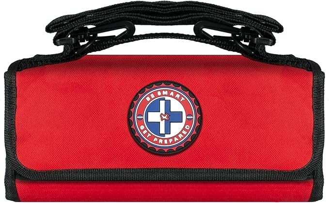 Be Smart Get Prepared 73-Piece Coach’s and Team Sports First Aid Kit in Roll up Bag: Clean, Treat, Protect Cuts, Scrapes. Hom