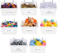 Patelai 8 Packs Pegboard Bins with Hooks and Labels, Pegboard Baskets Kit DIY Accessories Workbench Bins for Organizing Hardw