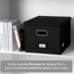 File Organizer Collapsible Storage Box for Office File Box with Lids Document Organizer for Office and Home Easy Slide Durabl