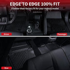 LASFIT Front Mats Fit for Tacoma 2024-2026 (Only Fit Auto Tran), Custom Fit All Weather Protection Durable TPE Floor Liners for 2024 2025 2026 Tacoma Accessories Front Row Car Mats, Black