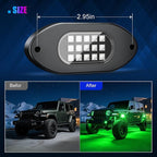 LED Rock Lights for Trucks 14 Pods,RGB Rocklights with App & Remote Control, Underglow Rock Light Kit for Trucks UTV ATV Golf Cart RZR
