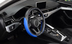 LABBYWAY Microfiber Leather Auto Car Steering Wheel Cover, Universal Fit 15 Inch Anti-Slip Wheel Protector, Blue