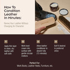 Griffin Boot Cream – 4oz – Leather Balm & Conditioner for Couch, Boots, Bags & Shoes – Restores, Softens & Protects Without D