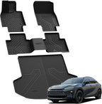 LASFIT Floor Mats & Cargo Mat for Toyota Crown Signia 2025 2026, TPE All Weather Protection Rubber Car Liners Custom Fit for Crown Signia Accessories 1st & 2nd Row & Trunk Mats, Black