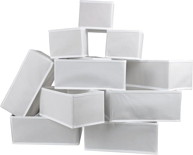 Fordonral 12 Pack Drawer Organizer Clothes, Foldable Fabric Dresser Organizer Closet Organizers and Storage Box for Underwear