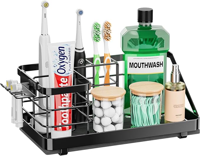 Toothbrush Holders Instant-Drying Organizer - Bathroom Countertop/Wall Mounted Electric Toothbrush Holder - Toothbrush Head T