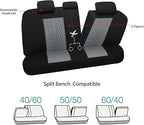 Pariitadin Car Seat Covers Full Set, Washable and Breathable Premium Cloth Automotive Vehicle Seat Cover for Car Interior, Un