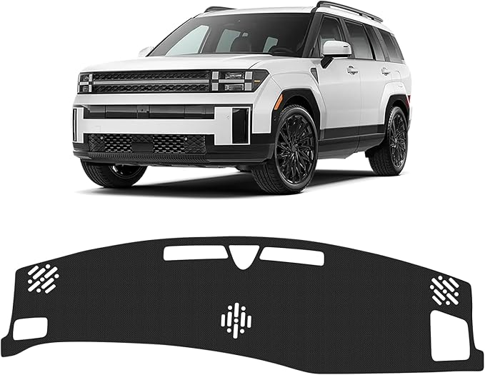 FIILINES Dash Cover for 2024-2026 Hyundai Santa Fe, Dashboard Mat Accessories Dash Cover Sunshade Nonslip Mesh Protector No G