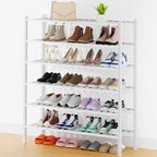 Smiry Shoe Rack, 6 Tier Thick Long Bamboo Shoe Organizer, Stackable Free Standing Wooden Shoe Storage Shelf for Closet, Entry