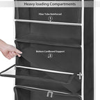 Univivi Hanging Yarn Storage Organizer with 6 Zipper Closure Compartments, Large Capacity Knitting Organizer Storage, Over Th
