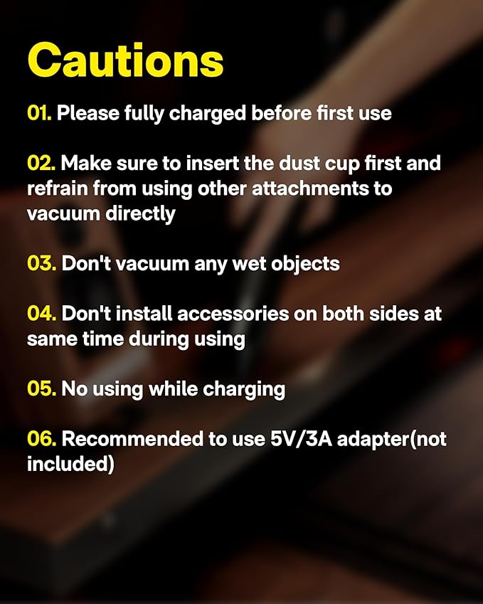 HOTO Handheld Vacuum Cleaner Cordless, Desk Vacuum Cleaner Compressed Electric Air Duster 15000Pa Suction, 4-in-1 Portable Vo