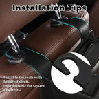4-in-1 Car Organizer Back Seat,Upgraded Multifunctional Back Seat Car Organizer,Partition Design,Multi-Hanging Storage Box with 2 Cup Holders,Tissue Box, for Hold Mobile Phone(Black)