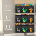 Extra Large Toy Box, Collapsible Sturdy Toy Storage Organizer with Lids, Dinosaur Storage Box for Boys Girls, 42"x16"x14" Kid