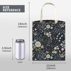 Car Trash Can, Cute Car Trash Bag, Hanging Car Organizer and Storage Bag, Trash Bin for Car Accessories, Vehicle, Travelling, Camping Dark Blue Florals