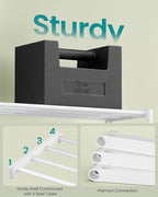 SONGMICS Shoe Rack, 4-Tier Shoe Organizer, Metal Storage Shelf, Upright or Upside Down, for 20-25 Pairs, Stackable, for Entry