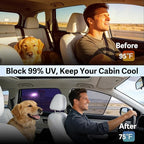 ZATOOTO Honda CRV Car Window Shades 4Pack | Clear for Safe Driving | Bluish-Purple for Passenger Comfort | UV Protection | Static Cling Side Window Sun Shade Blocker with Storage Bag | 2017-2022 |