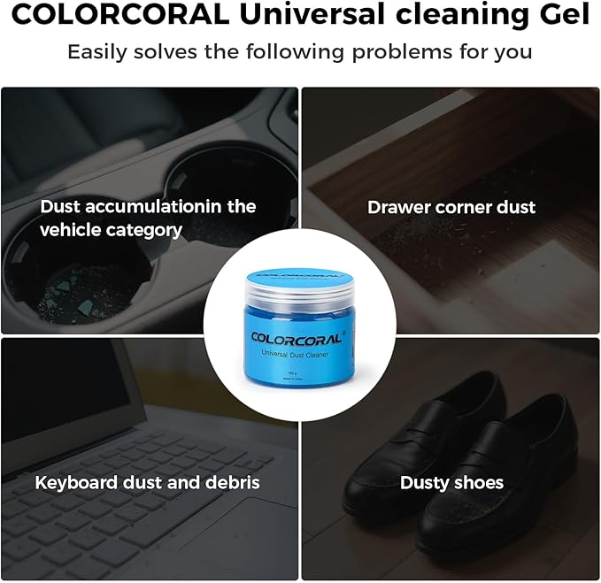 COLORCORAL Keyboard Cleaning Gel 4pack for Auto Cleaning Putty Car Putty Auto Detailing Tools Home Slime Cleaner Dust Cleanin