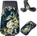 Sunglasses Holder for Car Visor, PU Leather Glasses Clip Organizer, Cute Magnetic Eyeglass Holder for Vehicle Sun Visor, Car Interior Accessory for Women & Men Dark Floral Lily