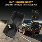 Cup Holder Compatible with 2025 2026 Toyota 4Runner Accessories, Center Console TPE Cup Holder Inserts Middle Console Non-Sli