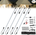 12V LED Interior Light Bar Kit Dimmable IP67 Waterproof Camping String Lights, 4 Bars White Aluminum Magnetic Mount Exterior Lights for RV, Camping Tent,Car