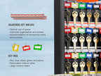 Barska 100-Position Key Lock Box – Solid Steel Key Cabinet with Adjustable Numbered Hooks, Key Log Sheet, Color Tags & Index 