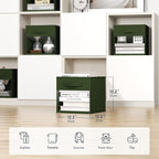 DIMJ Cube Bins, 12.2-Inch Storage Bins Cubes with Window, 6 Packs Collapsible Storage Bins with Handles, Closet Storage Baske