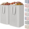 Lifewit 2 Pack Laundry Basket 80L Each, Collapsible Clothes Hamper with Reinforced Handles, Freestanding Waterproof Design fo