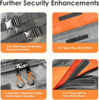 Car Rooftop Cargo Carrier Bag 15 Cubic Feet, 100% Waterproof Heavy Duty Car Roof Bag for All Vehicle with/Without Racks - Anti-Slip Mat, 4 Door Hooks, Storage Bags, 4PCS 3.8CM Straps(Orange)