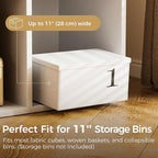 COMHOMA 8 Wood Cube Storage Organizer with Open Back and Removable Back Panels, 11In White Cube Storage Bookshelf, Cubicle Sh