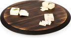 PICNIC TIME Lazy Susan Serving Tray, Wooden Turntable Round Charcuterie Board, Cheese Serving Platter, Rotating Lazy Susan Tu