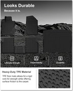 KIWI MASTER Floor Mats & Cargo Liner for 2017-2025 Jeep Compass OEM Replacement ‎82214651 ‎82214666 Front & 2nd Row Seat Trunk All Weather Mat Slush Liner, Black