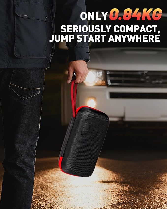 Battery Jumper Starter Portable, 4000A 4 in 1 Function Jump Starter Up to 7.5L Gas & 5.0L Diesel Engines 12V Jump Box