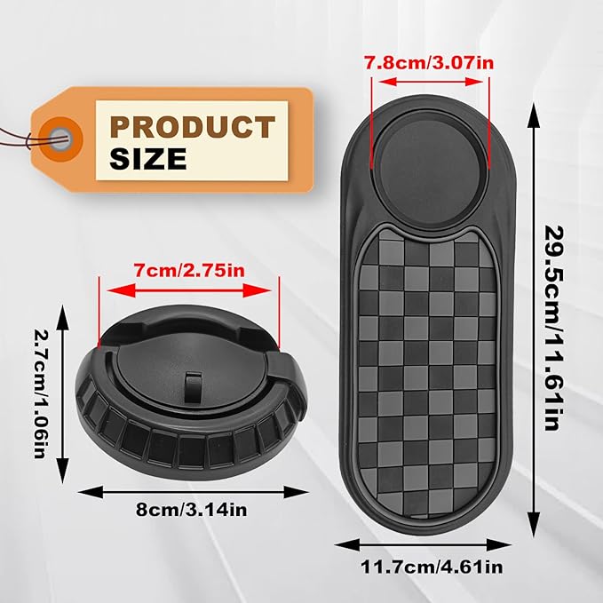Universal Multifunction Anti-Slip Car Dashboard Mat, Rotatable Car Phone Holder Dashboard Pad with Temporary Parking Number N