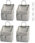 4pcs Wall Hanging Storage Bag,Wall Hanging Organizer bags with Pockets, Wall Organizer Storage for Dormitory Bathroom Bedroom