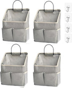 4pcs Wall Hanging Storage Bag,Wall Hanging Organizer bags with Pockets, Wall Organizer Storage for Dormitory Bathroom Bedroom