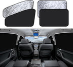 ZATOOTO Side Window Sun Shade - 4 Pack Car Window Covers 99% UV Light Block Car Curtains Magnetic Side Window Sun Shade Keeps Cooler for Breastfeeding, Taking a nap, Changing Clothes, Camping