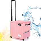 Fireproof File Box with Wheels, Collapsible Rolling Fireproof Document Bag with Lock, Fireproof Box with Handle & Casters, Mo