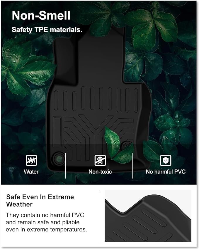 KIWI MASTER Floor Mats for 2017-2025 Mazda CX-5, Custom Fit All Weather Car Mats, Heavy Duty TPE Floor Liners, Front & Rear 2 Row, Black