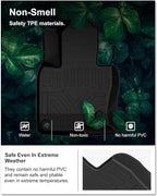 KIWI MASTER Floor Mats for 2017-2025 Mazda CX-5, Custom Fit All Weather Car Mats, Heavy Duty TPE Floor Liners, Front & Rear 2 Row, Black
