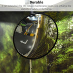 Wall Mounted Convex Mirror Wide Angle - Safety Blind Spot Mirror for Garage Driveway Warehouse Parking Lot, Traffic Security Surveillance, 360° Visibility (18" Black 2pack)